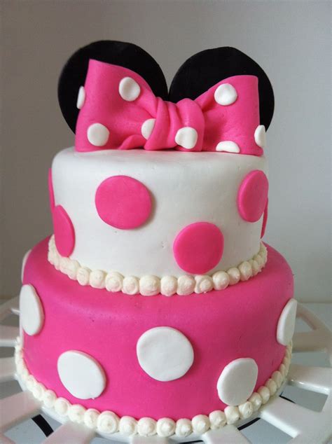 Cute Minnie Mouse Cake Minnie Mouse Birthday Cakes Minnie Cake Birthday Cake With Photo