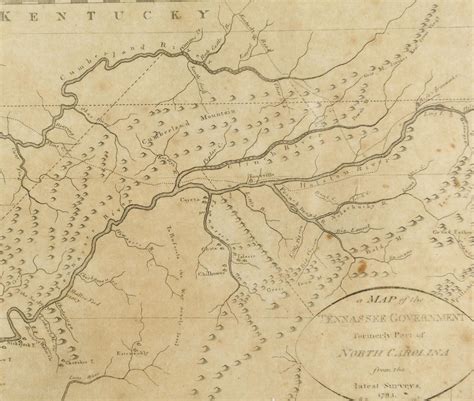 Lot 54 18th Century Map Of Tennessee With Native American Case Auctions