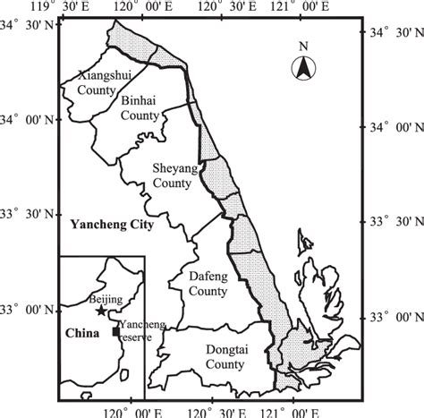 Map Of Yancheng Coastal Beaches Download Scientific Diagram