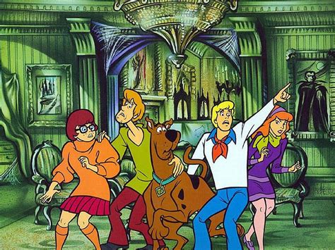 All The Gang Scooby Doo Haunted House Velma Shaggy Hd Wallpaper