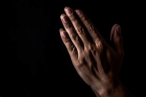 Black Praying Hands Background