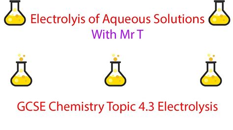 Electrolysis Of Aqueous Solutions GCSE Science Topic Chemical Changes Lesson