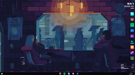1080x1920 animated wallpaper for mobile gif images moving 3d screensavers. Cyberpunk Coffee ・ redditery ・ Rainmeter | Pixel art, Pixel animation, Art