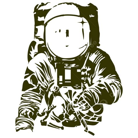 Astronauta Monocromo Aventura Vector Ilustración Png Imágenes