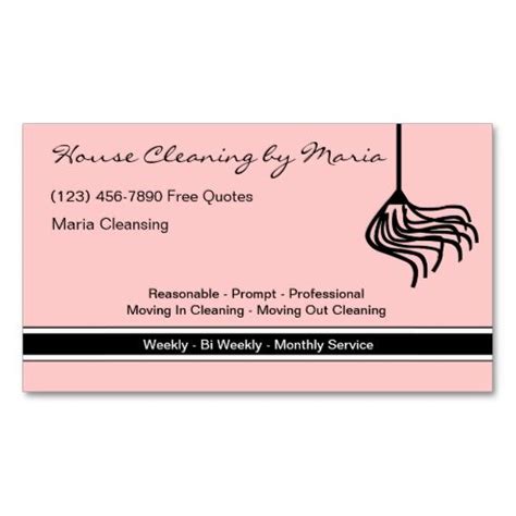 Printable customer information sheet for cleaning businesses, cleaning service planner sheet, cleaner planner template, us letter and a4. Maid Housekeeper Business Cards | Estate Agent Business ...