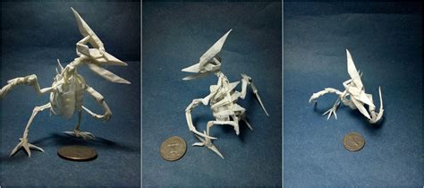 Skeleton Of Pterosaur Andres Duque Laverde Origami Paper Art Origami