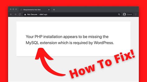 How To Fix PHP Install Appears To Be Missing The MySQL Extension Is Required By WordPress