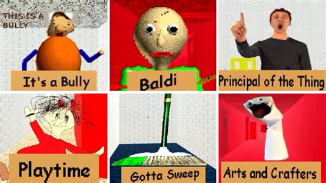 Baldis Basics In Education And Learning All Characters Youtube