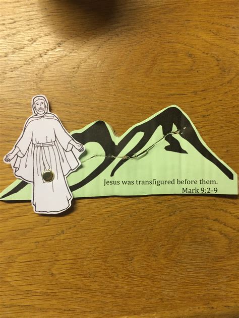 Jesus On The Mount Of Transfiguration Mark 92 9 Craft For Kids