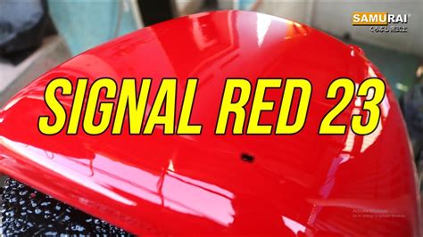 Samurai Paint Tips Pengecatan Signal Red 23 Mengkilap Youtube
