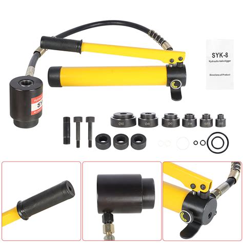 10 Ton 12 To 2 Hydraulic Knockout Punch Driver Tool Kit Electrical