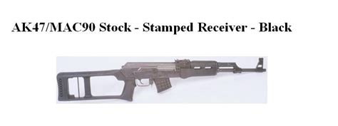 Choate Ak47mak90 Stock For Stamped Receiver Dragunov Style In Black