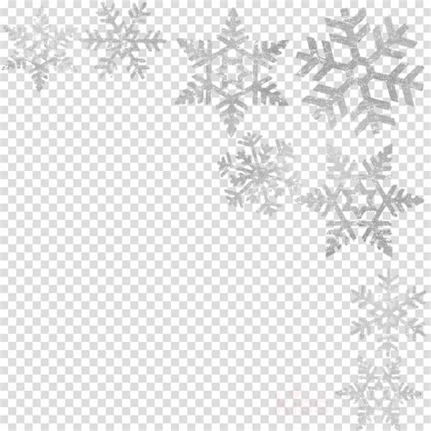 Border Transparent Background Snowflake Clipart Gudang Gambar Vector