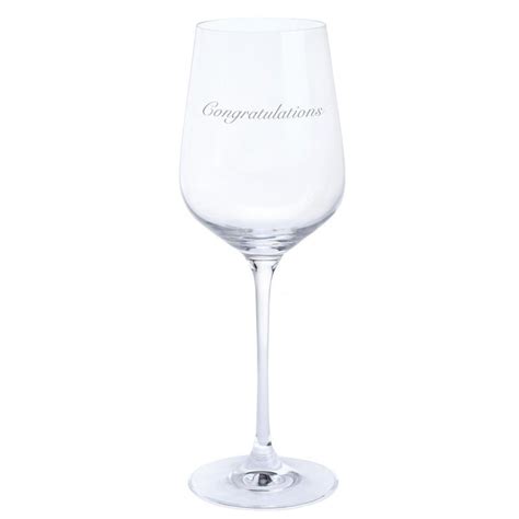 Dartington Crystal Just For You Congratulations Wine Glass