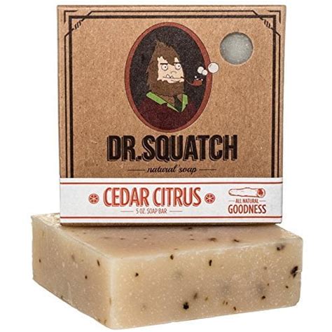Dr Squatch Mens Cedar Citrus Soap Natural Exfoliating Soap Bar For