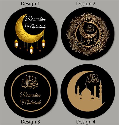Non Custom 37mm Ramadan Mubarak Stickers Labels Gloss Matt Etsy In