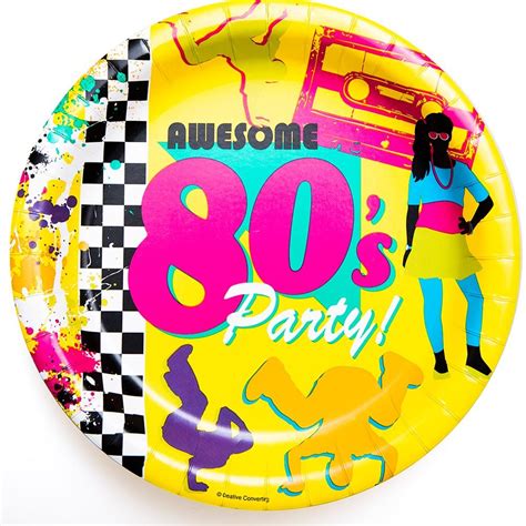 80s Party 9 Plates 80s Party Skate Party Party