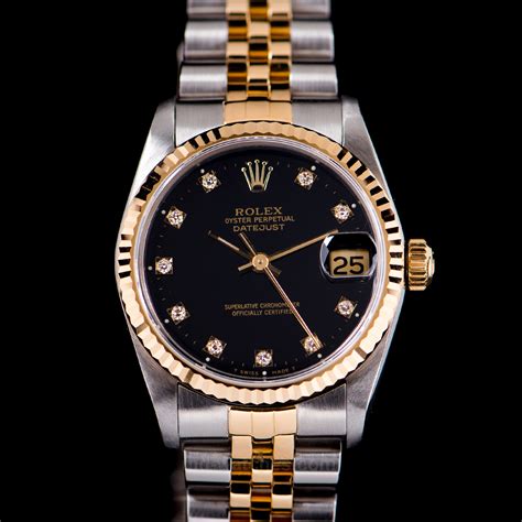 Rolex Oyster Perpetual Datejust Mid Size Diamonds Ref 68273 31mm