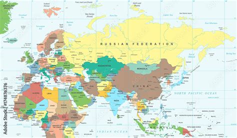 Eurasia Europa Russia China India Indonesia Thailand Africa Map