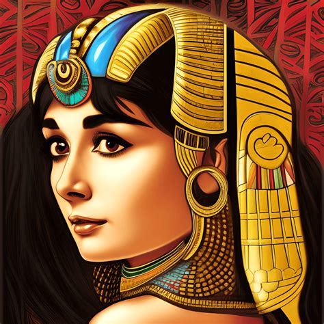 Amazing Detail Realistic Egyptian Queen Cleopatra And Young Melanin Audrey · Creative Fabrica