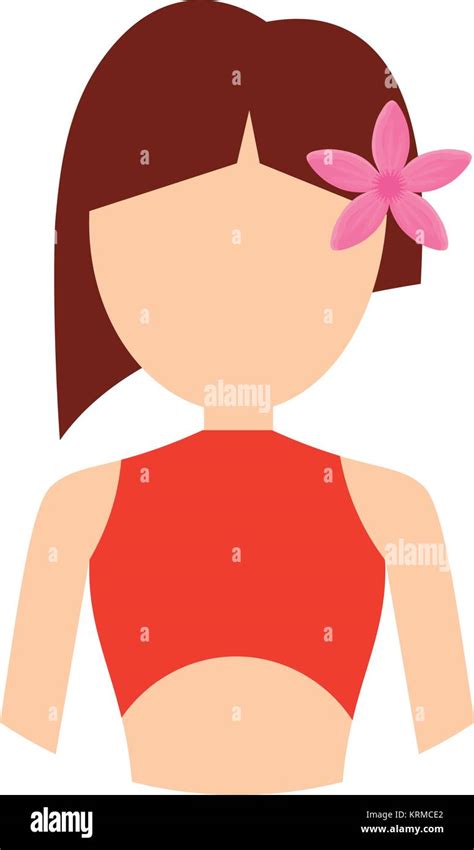 Woman With Short Hair Vector Illustration Stock Vector Image And Art Alamy