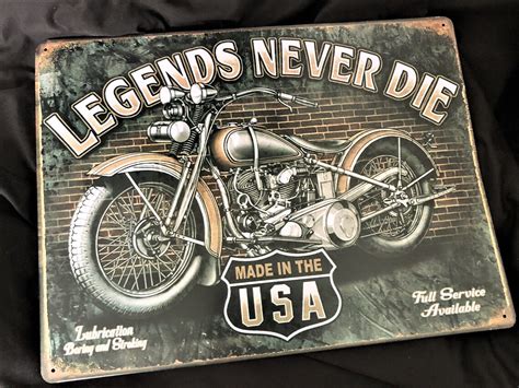 Harley Davidson 16 X 12 Tin Vintage Style Sign Etsy