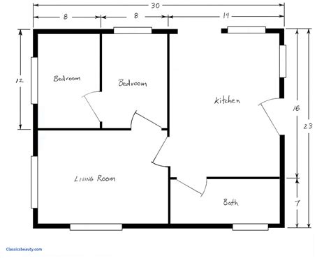 Simple Floor Plan Elegant Blank House Template Jhmrad 130006