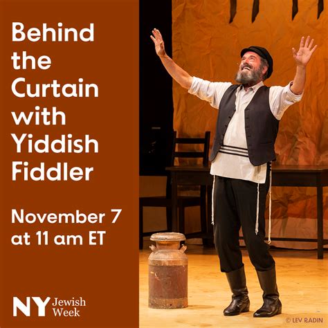 Behind The Curtain With Yiddish Fiddler My Jewish Learning