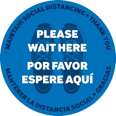 Bilingual Social Distance Floor Decal 5 Pack 6ft