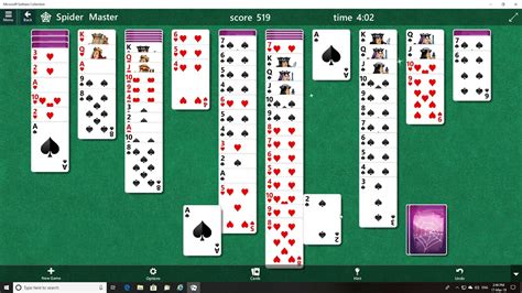 Microsoft Spider Solitaire 2 Suits Level 80 Youtube