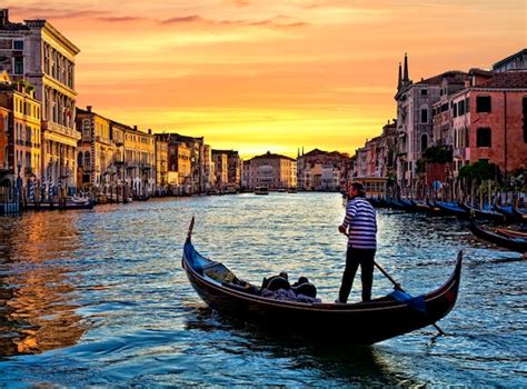 Sunset Photo Venice Italy Gondola Print Gondola Grand Etsy