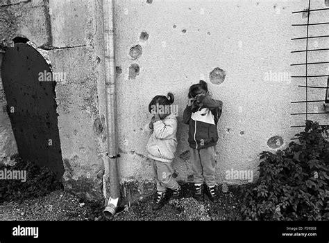 War In Ex Yugoslavia Bosnian Refugees Lika Plateau Near The Border