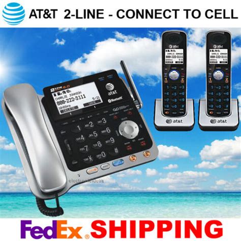 Atandt Tl86109 2 Line Dect 60 Phone System Bluetooth 2 Cordless