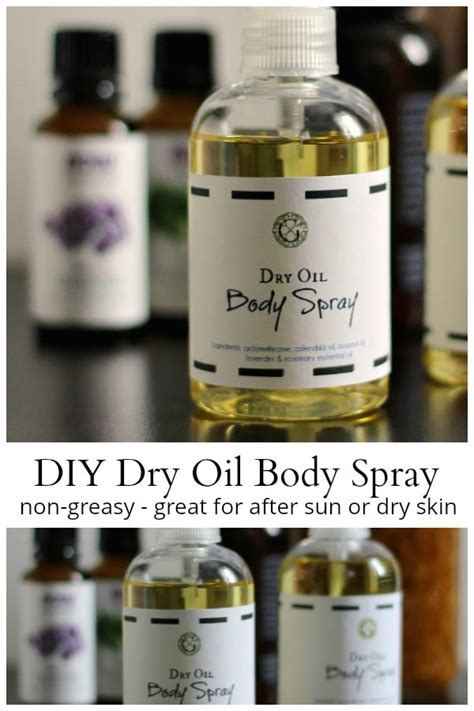 Diy Dry Oil Body Spray Great For Dealing With Dry Winter Skin