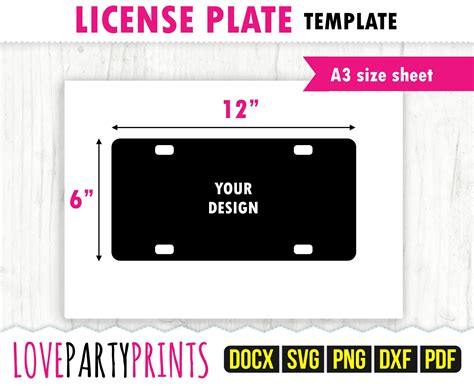 Missouri Blank License Plate Svg Downloadable Cut File Mo