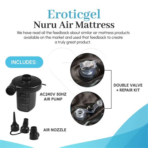 2 X Nuru Inflatable Massage Air Mattress With Electric Pump 223 X 122 X 15cm For Sale Online Ebay