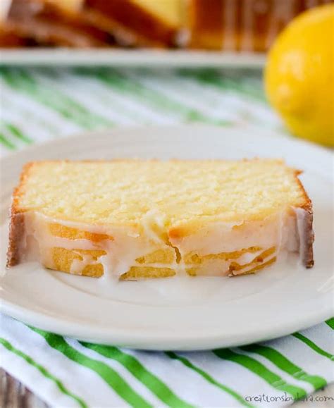Lemon Pound Cake With Sugar Glaze And Lemon Icing Creations By Kara