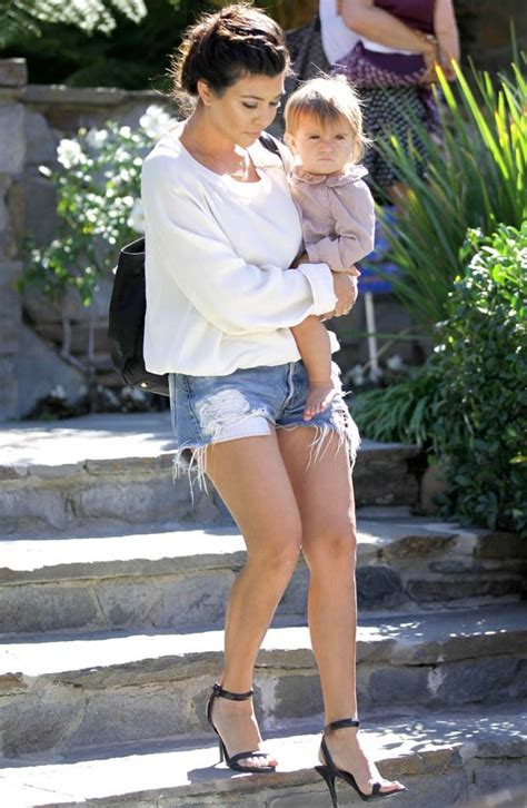 Kim May Have The Booty But Kourtney Has The Legs Kardashian Flashes Flesh In Hotpants Daily Star
