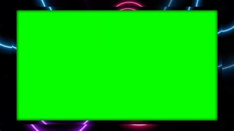 Neon Green Screen Frame Border Greenscreen1 Youtube