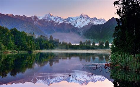 Mountain Lake In New Zealand Wallpaper Nature Wallpapers