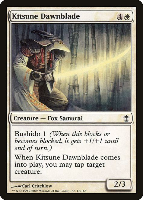 Browse through all mtg sets. Kitsune Dawnblade (Magic card)