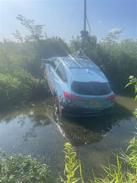 Google Maps car careens into creek after 100mph cop chase • The Register