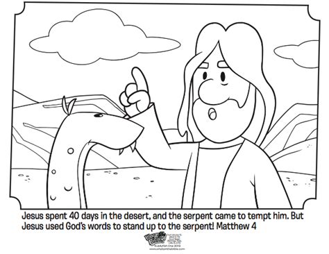 Jesus Tempted - Bible Coloring Pages | What's in the Bible?
