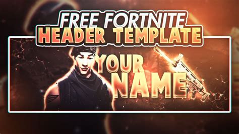 Free Fortnite Gfx Easy To Edit Header Template Youtube