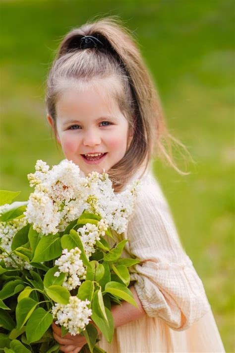 Portrait Of Little Girl Outdoors Stock Image Image Of Summer