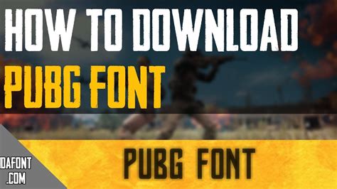 How To Download Pubg Font On Android Youtube