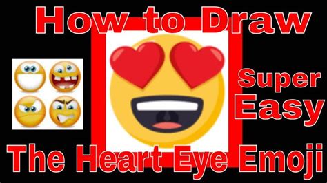 How To Draw The Heart Eyes Emoji Eyes Emoji Emoji Heart Eyes