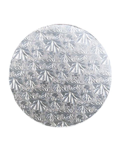 Round Cake Board Silver 10″ X ¼” Thick