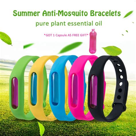 1pcs Color Anti Mosquito Bracelets With Plant Essential Oil Capsule