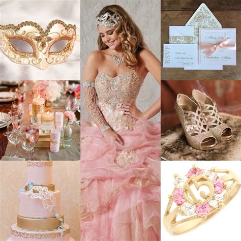 Pink And Gold Mascarade Quinceanera Theme Quinceanera Sweet 15 Party